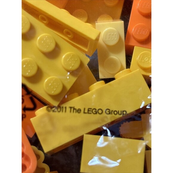 Lego 2011 Rectangular YELLOW/ORANGE Bricks-All Sizes- from 10698 Set-New In Bag - Picture 2 of 2